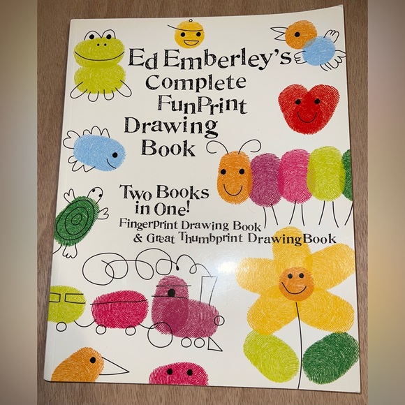 Ed Emberley’s Finger Print Set of Books & Finger Stamp Pad NWOT - Picture 3 of 8
